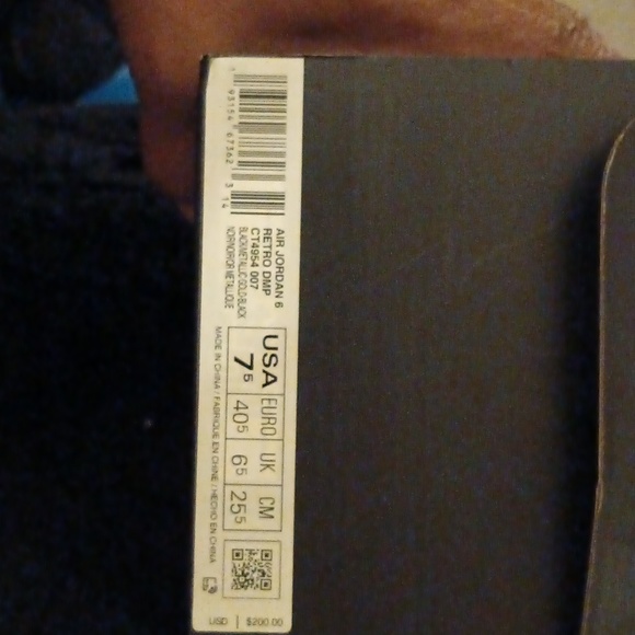 Air Jordan 6 Retro DMP SZ 7.5 - Picture 9 of 10